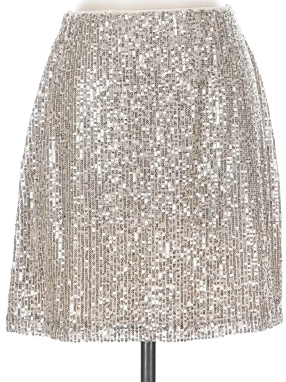 Old Navy Silver Sequin Mini Skirt